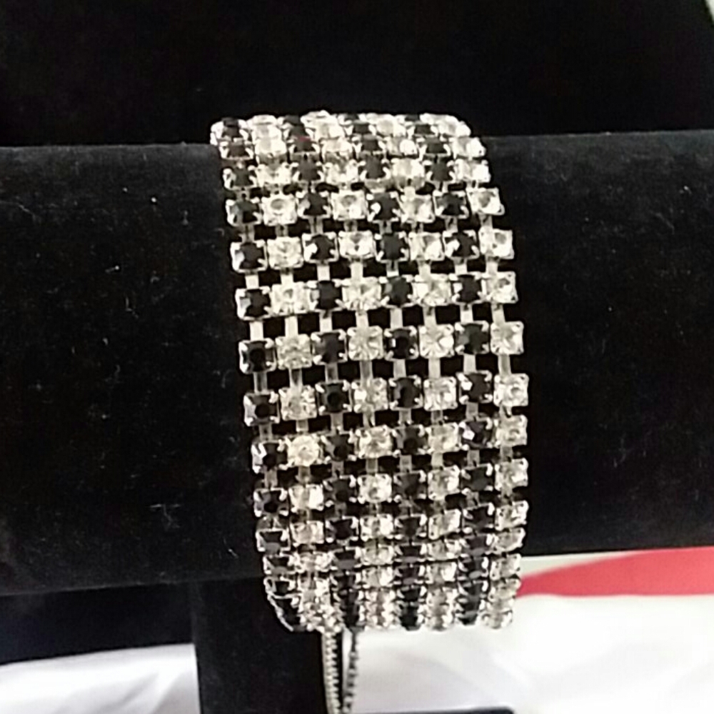 vintage rhinestone bracelet Hollywood style